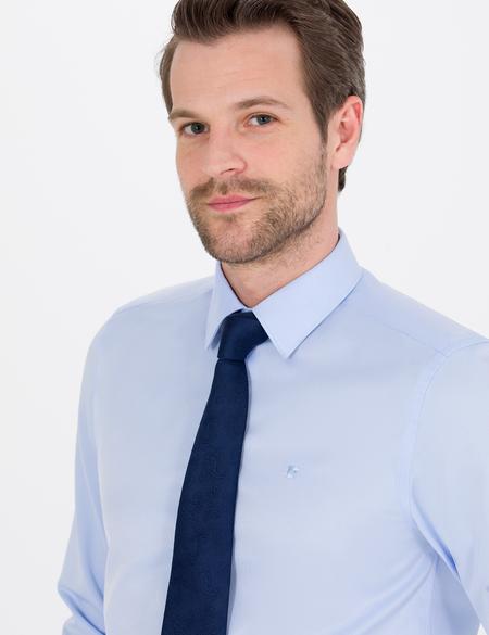 Açık Mavi Slim Fit Uzun Kollu Klasik Gömlek - 50268187024