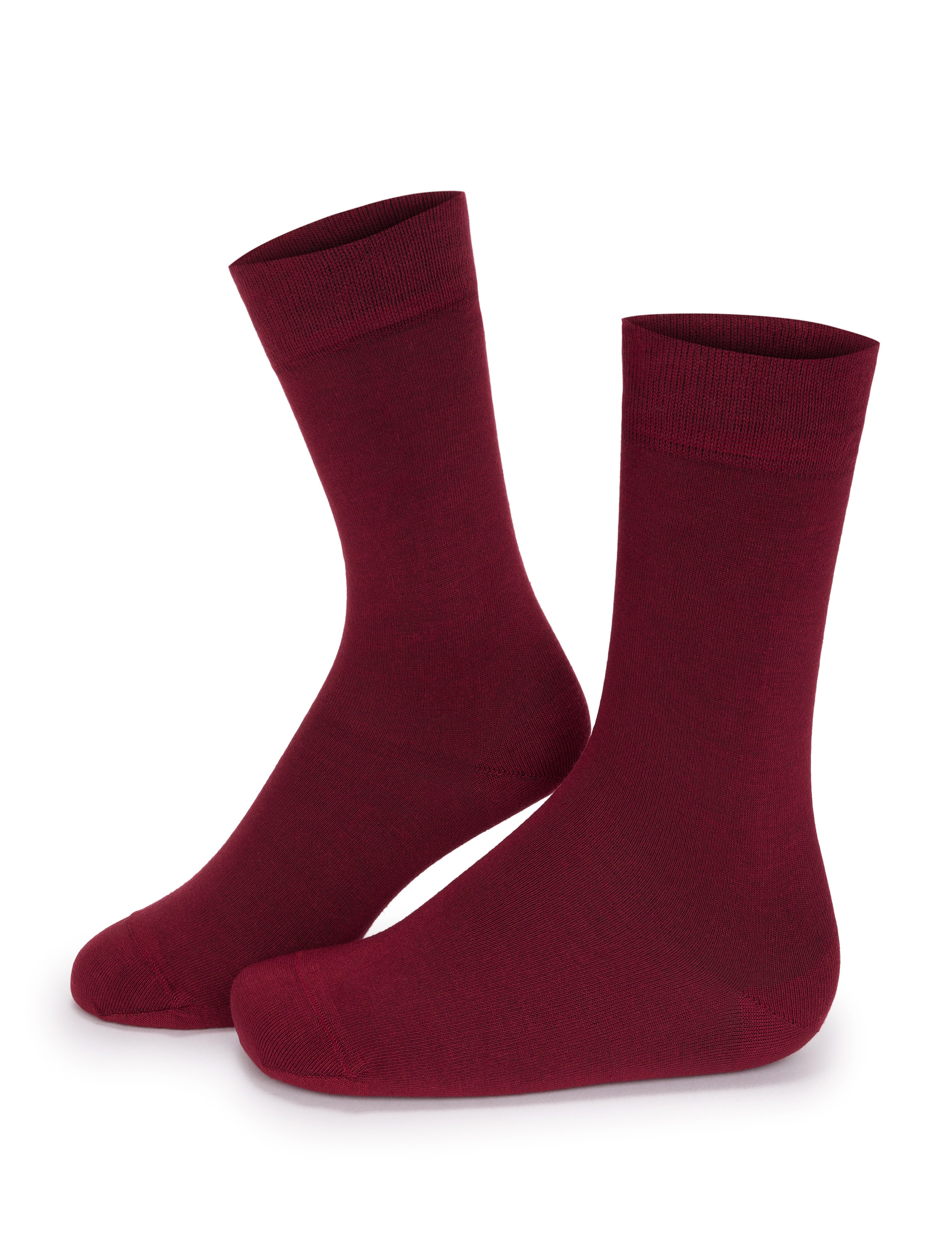 Erkek Bambu Karışımlı Bordo Soket Basic Çorap