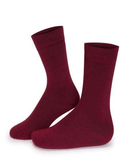 Erkek Bambu Karışımlı Bordo Soket Basic Çorap - 50272775006
