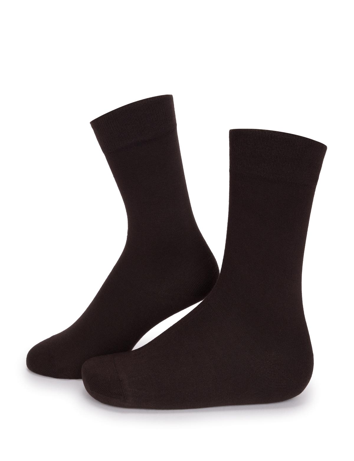 Erkek Bambu Karışımlı Kahverengi Soket Basic Çorap