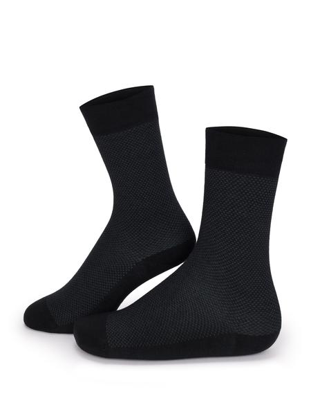 Erkek Siyah Düz Soket Çorap - 50272774001