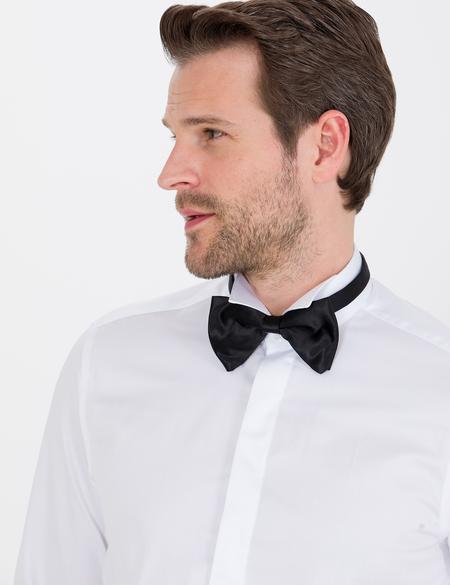 Beyaz Slim Fit Smokin Gömlek - 50251058008