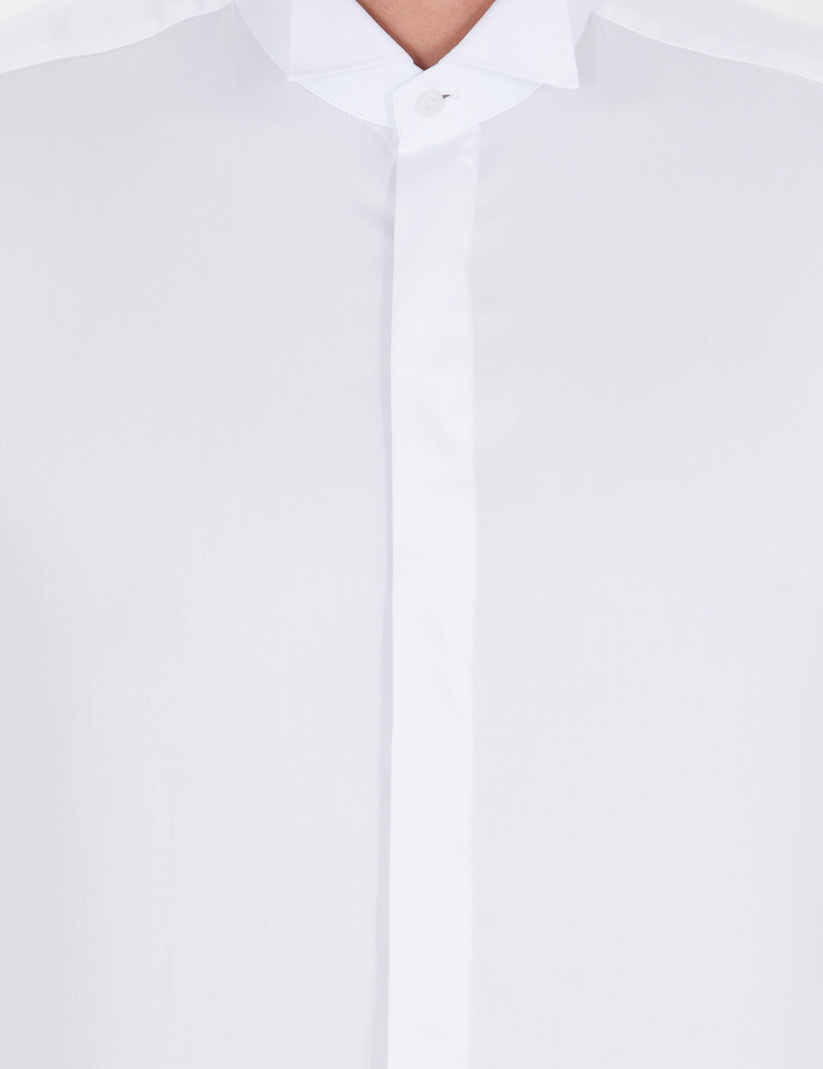 Beyaz Slim Fit Smokin Gömlek