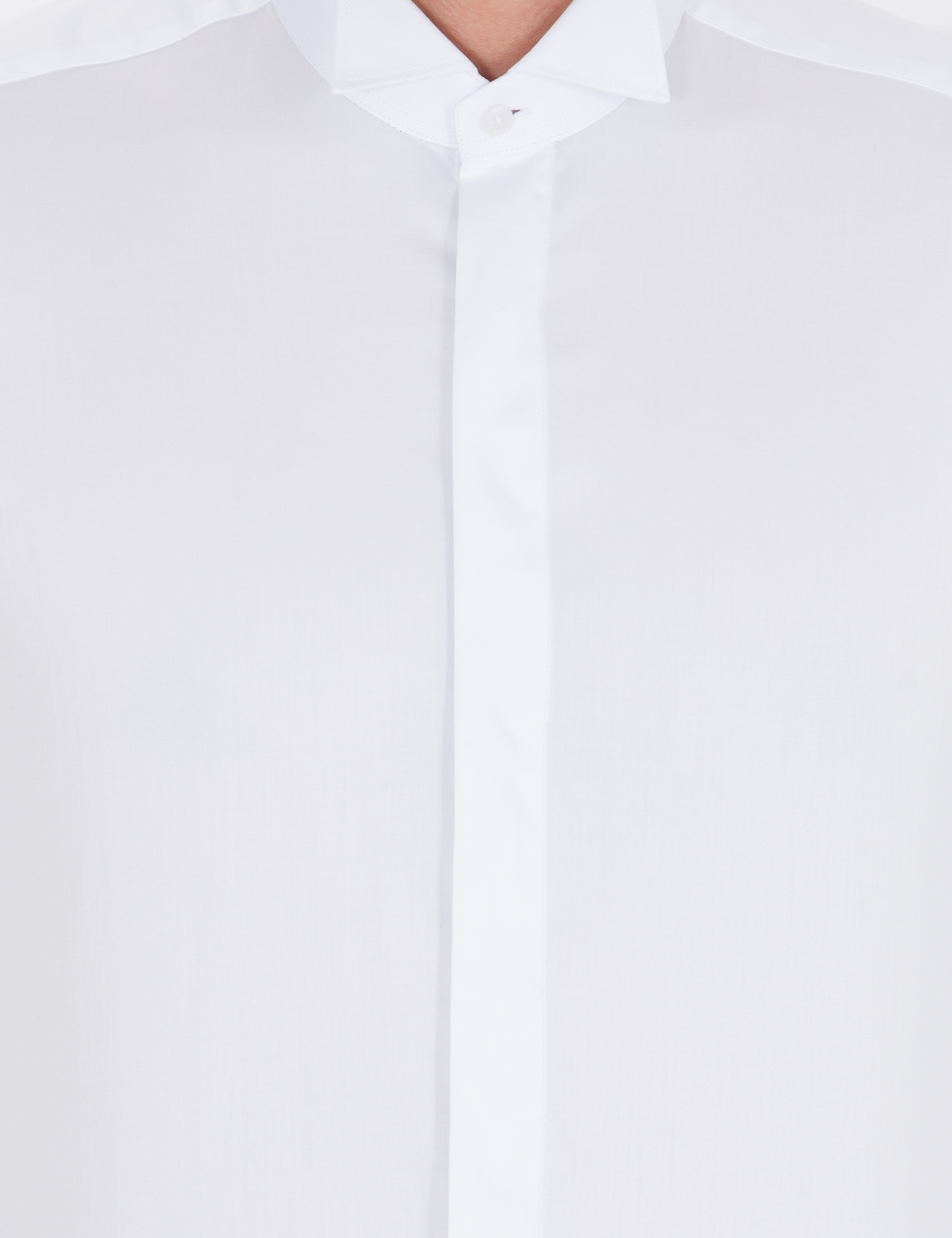 Beyaz Slim Fit Smokin Gömlek - Image 6