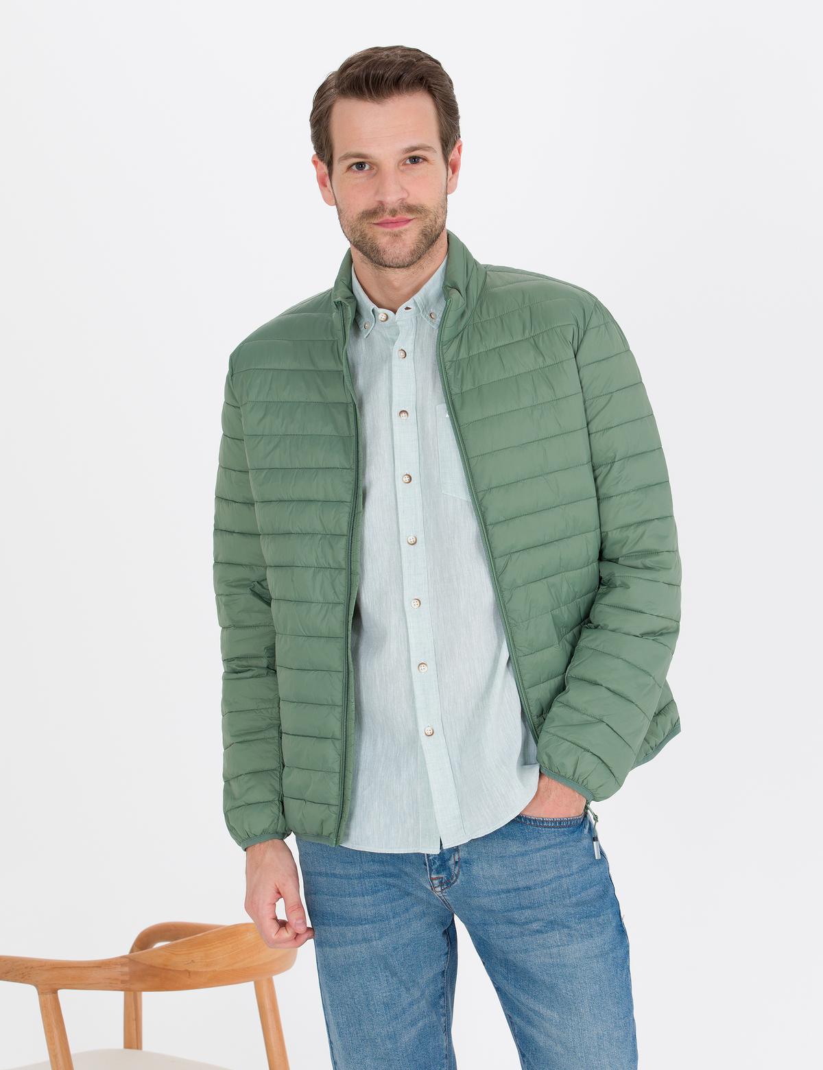 Yeşil Kapitone Mont - 50262451022