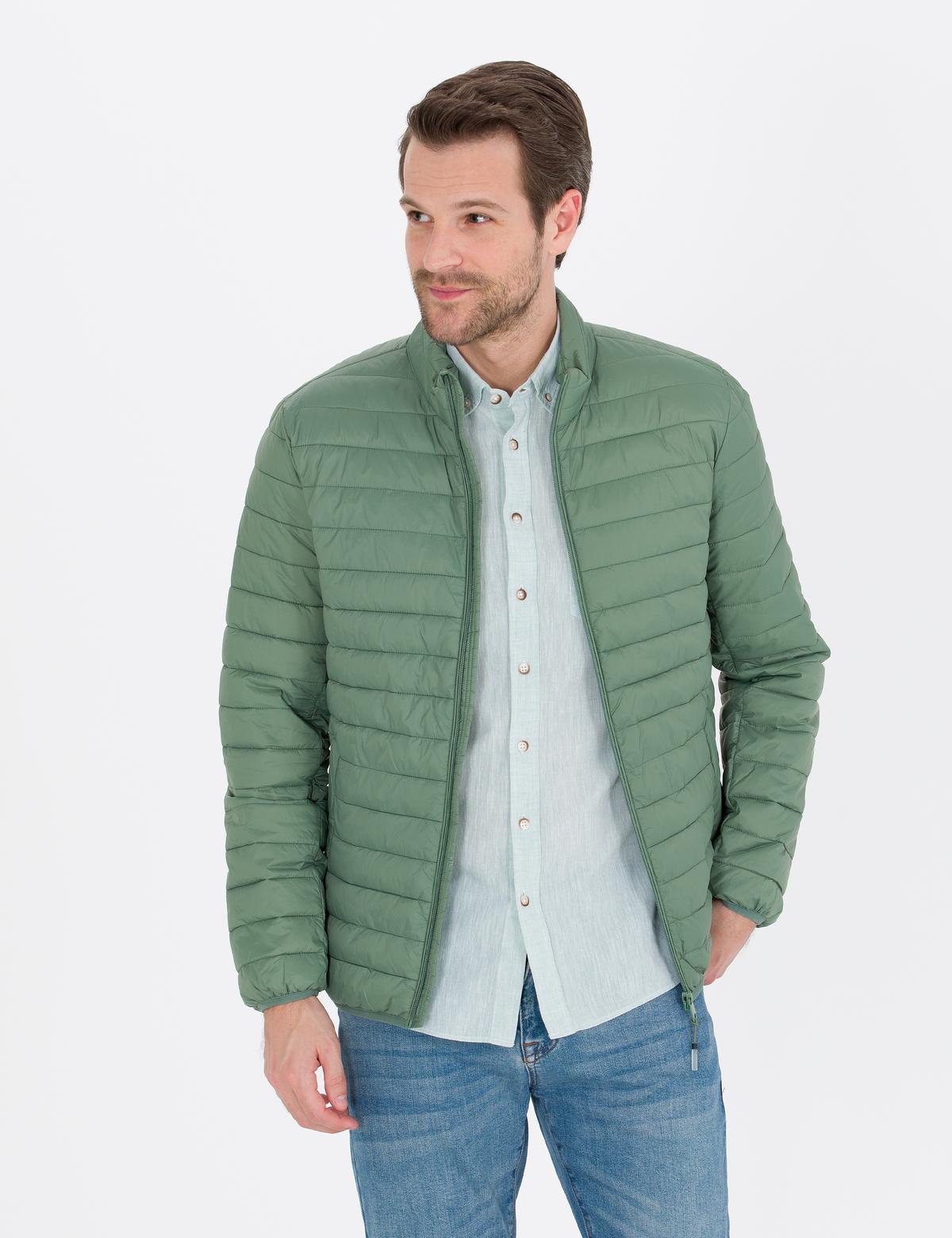 Yeşil Kapitone Mont