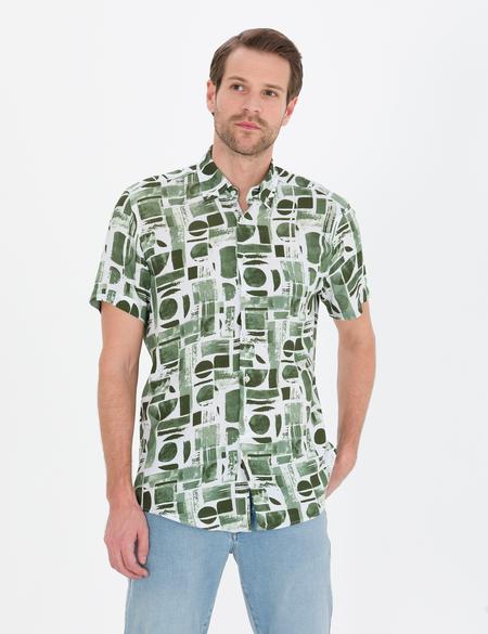 Haki Regular Fit Kısa Kollu Gömlek - 50265094033