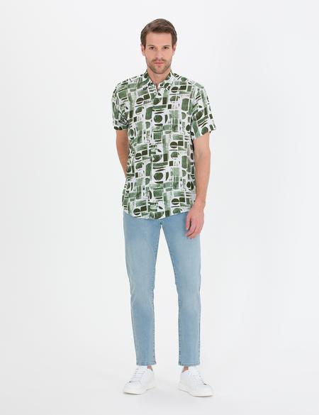 Haki Regular Fit Kısa Kollu Gömlek - 50265094033