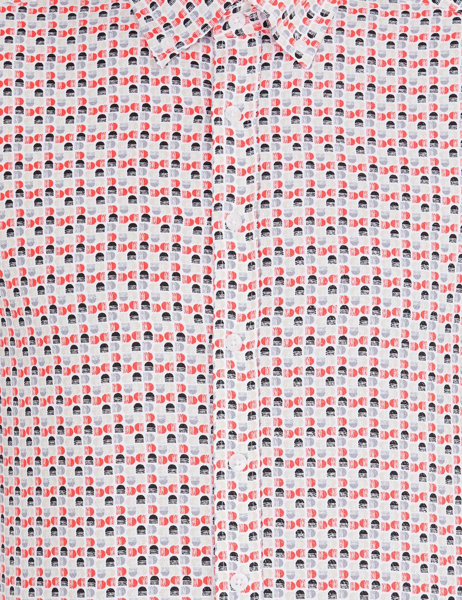 Nar Çiçeği Slim Fit Uzun Kollu Gömlek