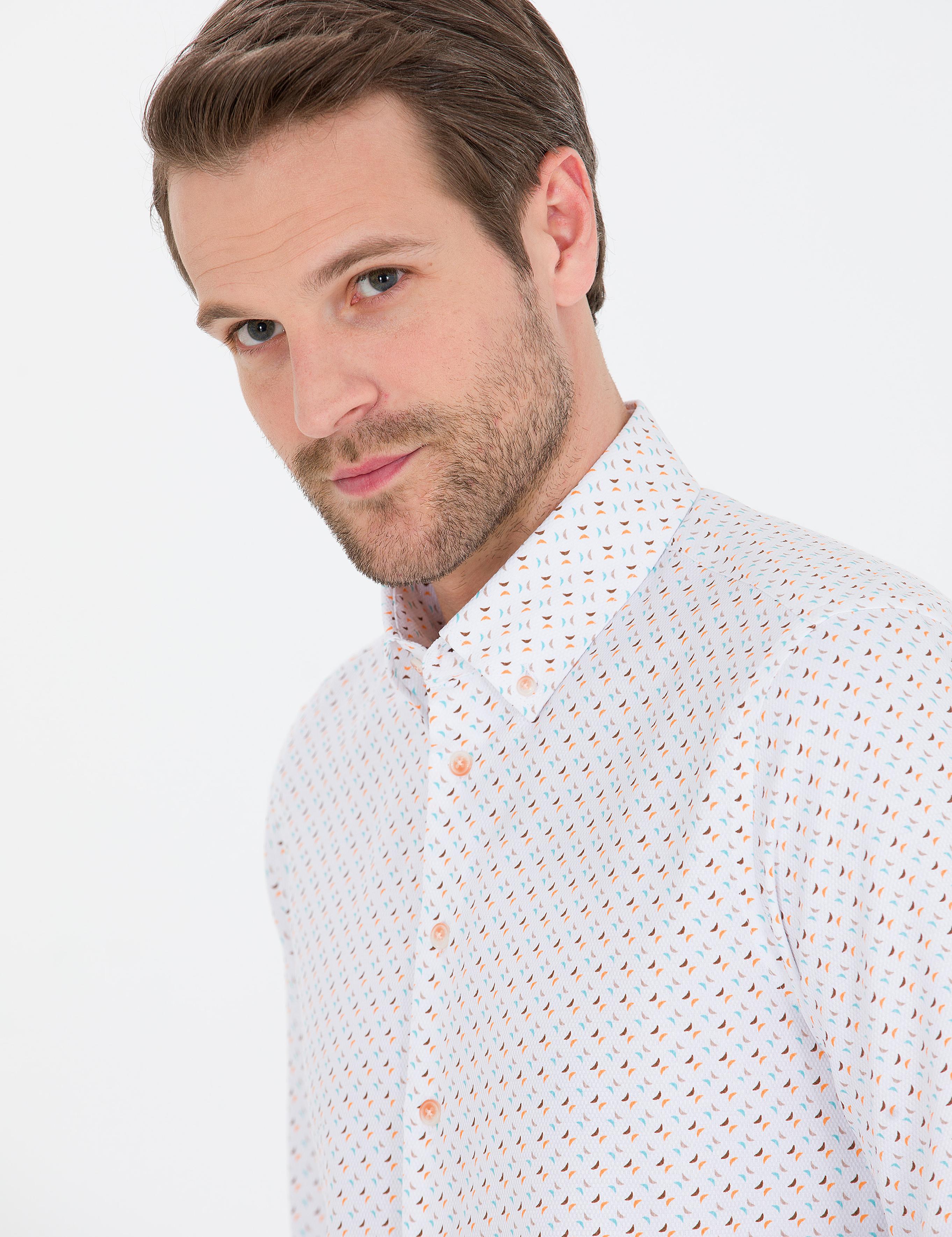 Pembe Slim Fit Uzun Kollu Gömlek