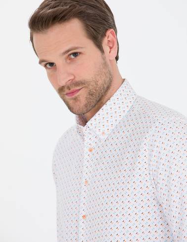 Pembe Slim Fit Uzun Kollu Gömlek