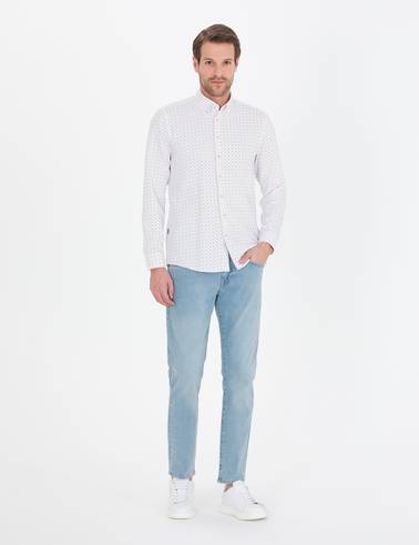 Pembe Slim Fit Uzun Kollu Gömlek