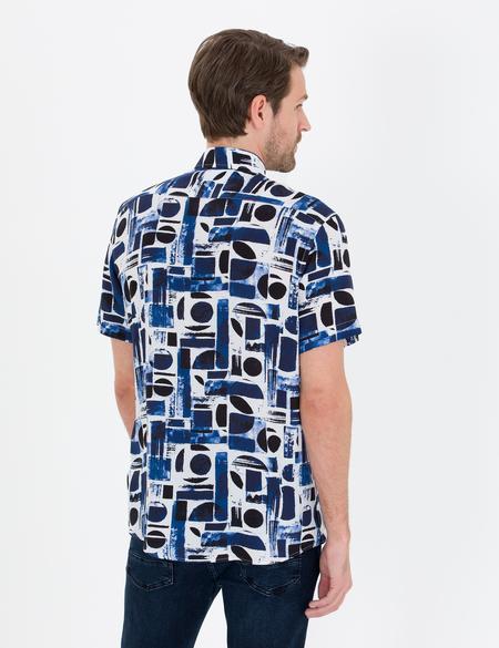 Lacivert Regular Fit Kısa Kollu Gömlek - 50265094023