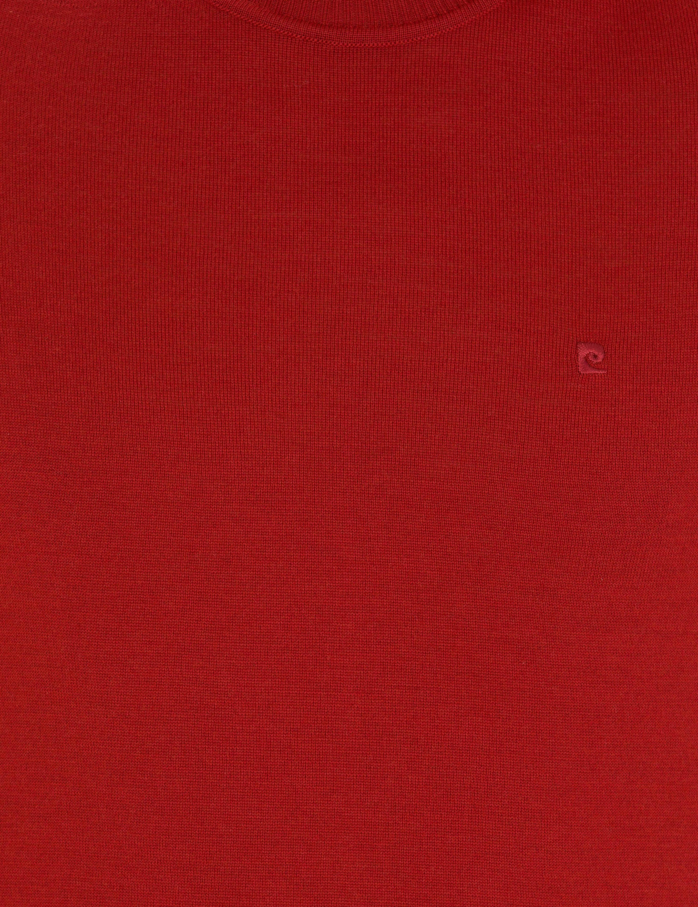 Kiremit Slim Fit Bisiklet Yaka Yün Karışımlı Basic Triko Kazak