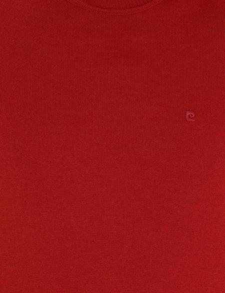 Kiremit Slim Fit Bisiklet Yaka Yün Karışımlı Basic Triko Kazak - 50257301019