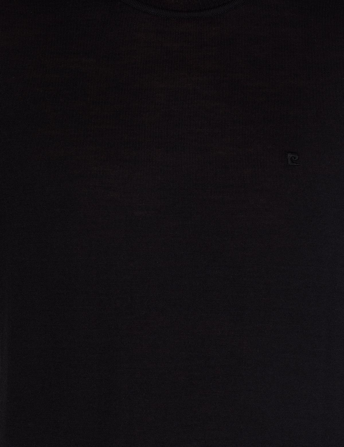 Siyah Slim Fit Bisiklet Yaka Yün Karışımlı Basic Triko Kazak - 50257301069