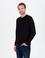 Siyah Slim Fit Bisiklet Yaka Yün Karışımlı Basic Triko Kazak