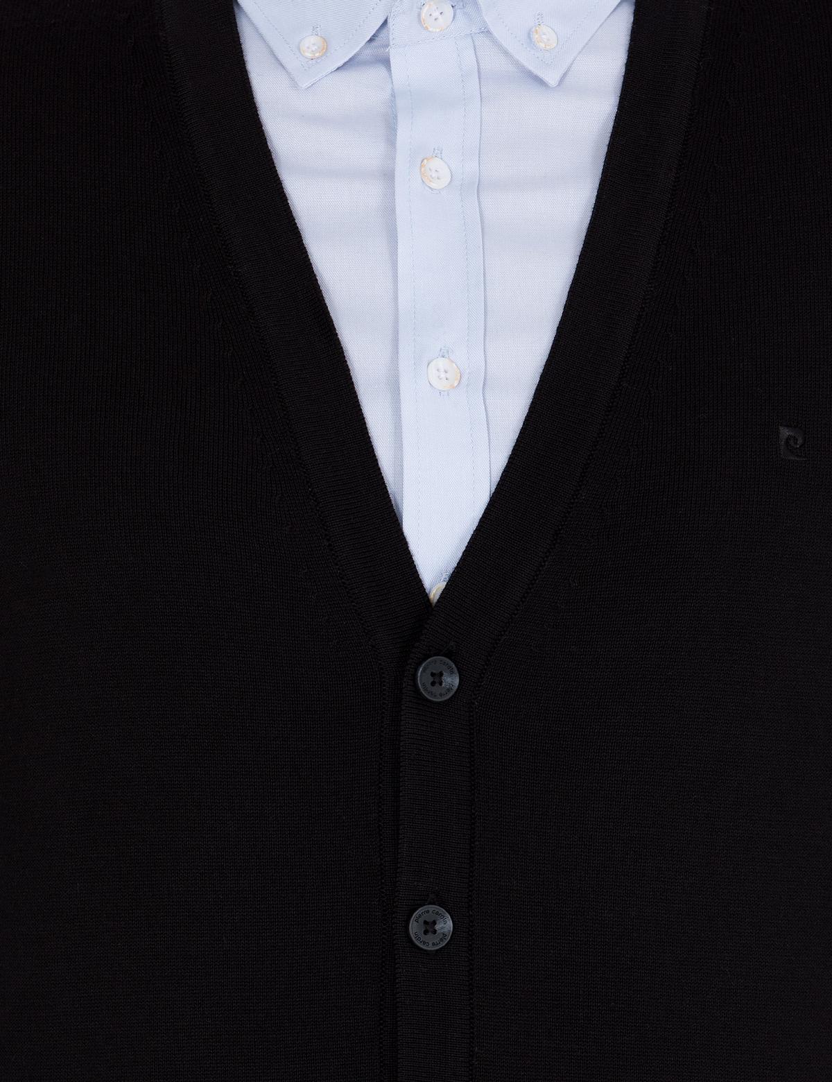 Siyah Slim Fit Basic Düğmeli Triko Hırka - 50260806003