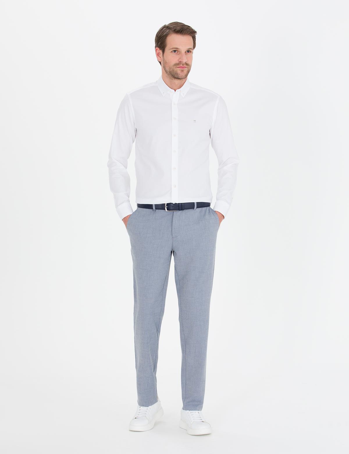 Beyaz Slim Fit Uzun Kollu Gömlek - 50267329026