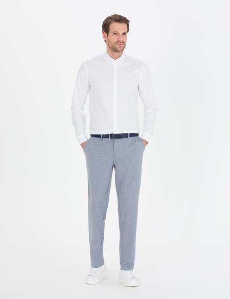 Beyaz Slim Fit Uzun Kollu Gömlek - 50267329026
