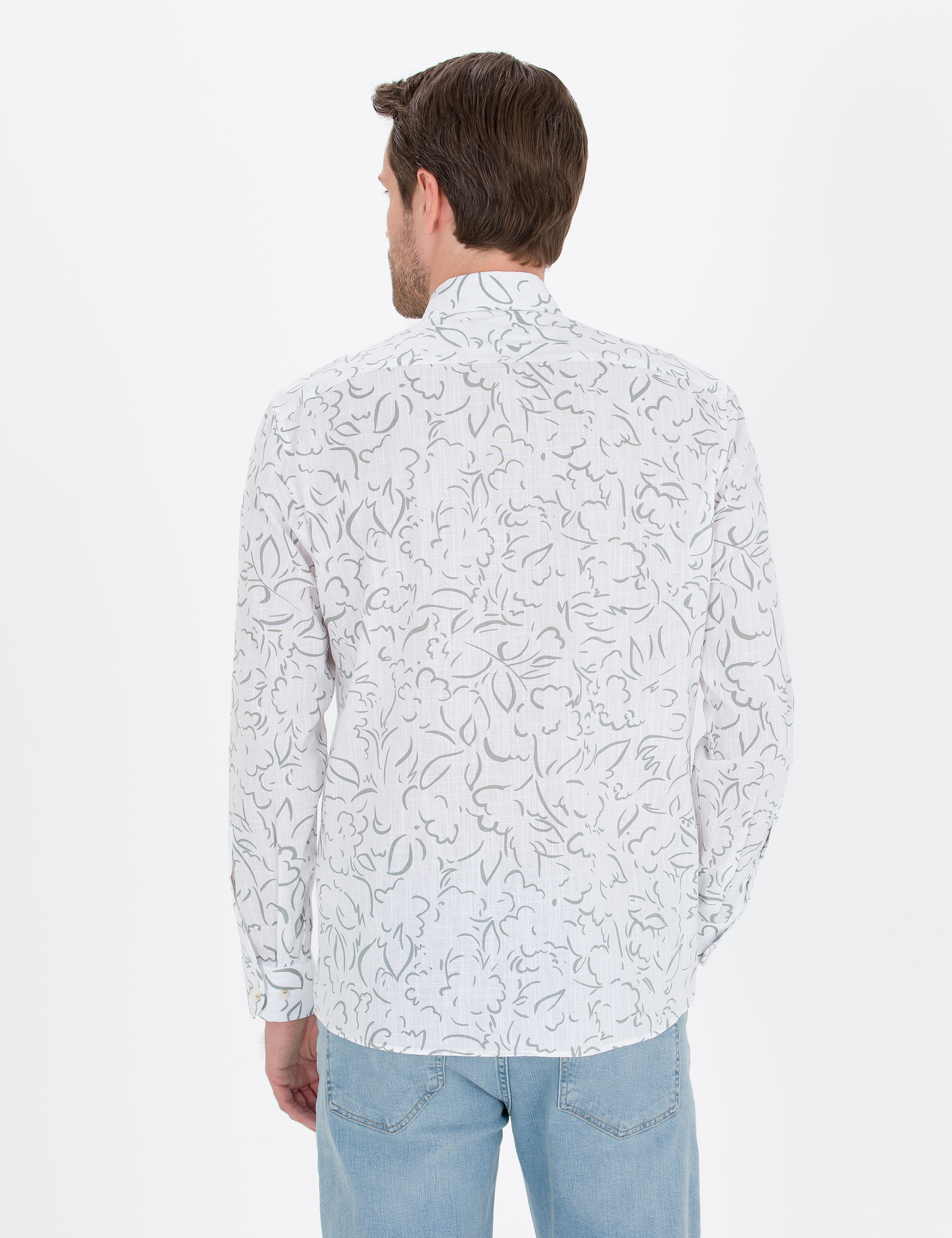 Haki Regular Fit Uzun Kollu Gömlek - Image 5