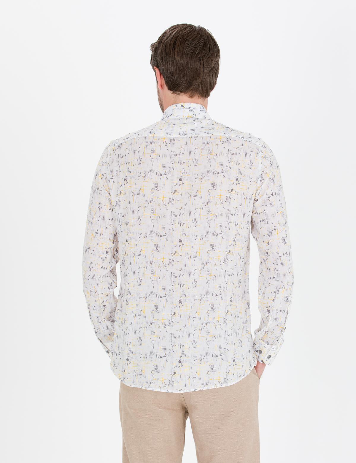 Gri Slim Fit Uzun Kollu Gömlek - 50265005025