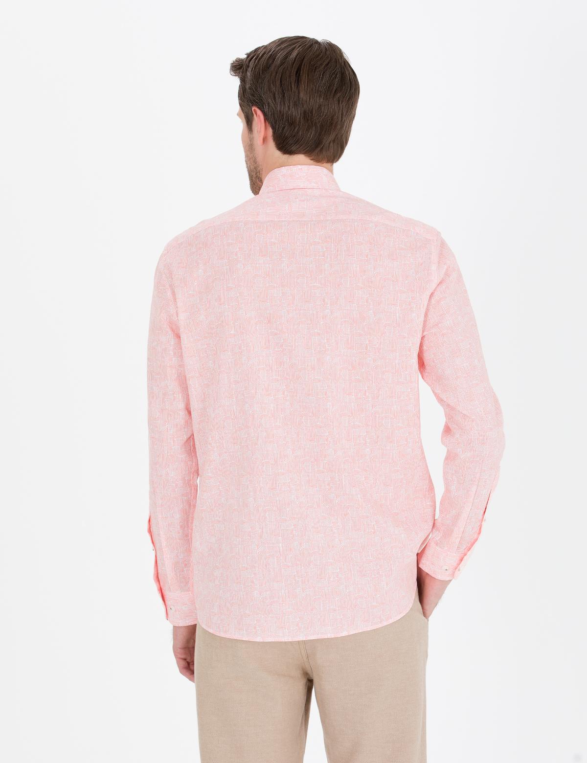 Pembe Regular Fit Uzun Kollu Gömlek - 50264888043