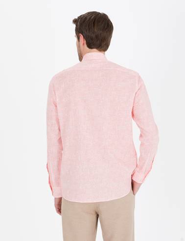 Pembe Regular Fit Uzun Kollu Gömlek
