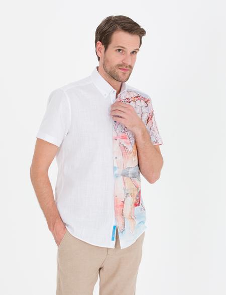 Pembe Regular Fit Kısa Kollu Gömlek - 50265016025