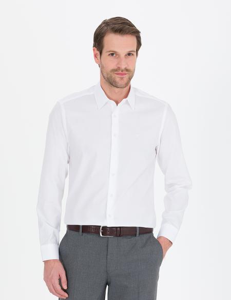 Beyaz Slim Fit Uzun Kollu Gömlek - 50269375006