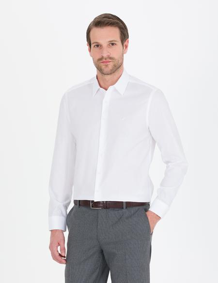 Beyaz Slim Fit Uzun Kollu Gömlek - 50269375006