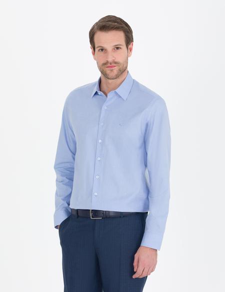 Açık Mavi Slim Fit Uzun Kollu Gömlek - 50269375015