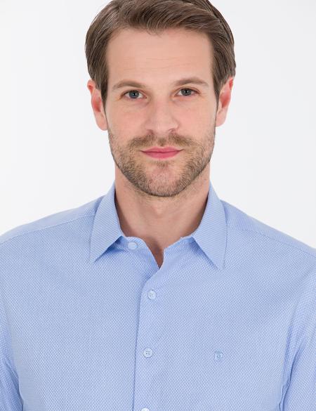 Açık Mavi Slim Fit Uzun Kollu Gömlek - 50269375015