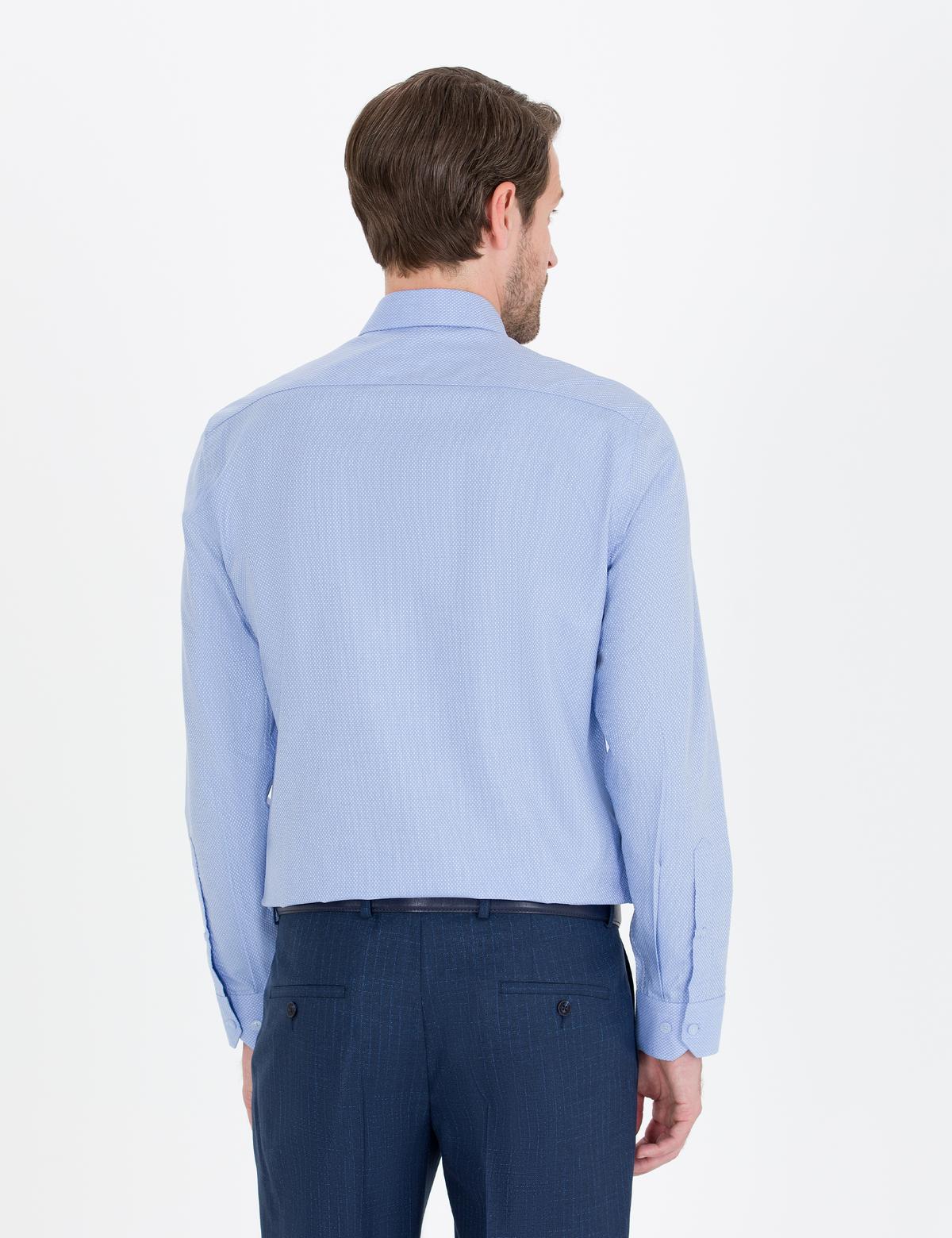 Açık Mavi Slim Fit Uzun Kollu Gömlek - 50269375015