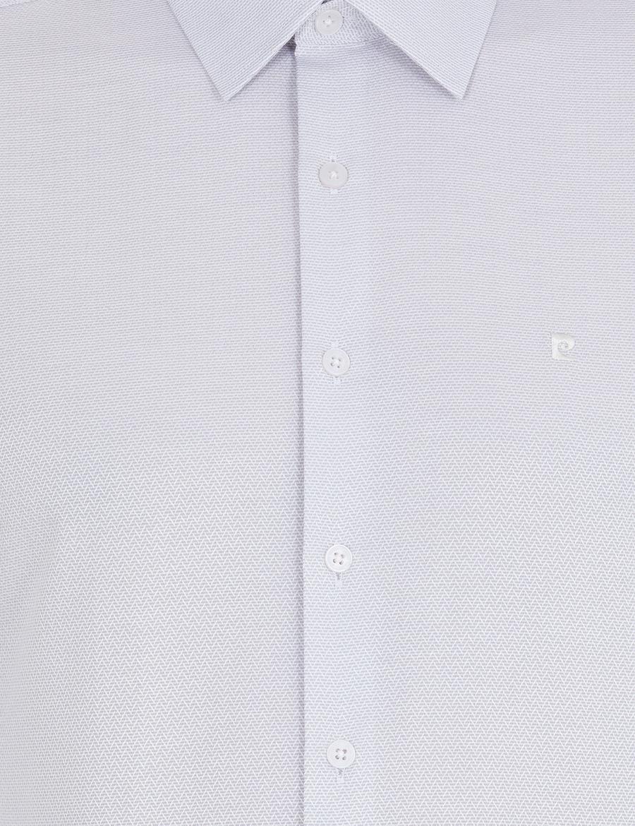 Gri Slim Fit Uzun Kollu Gömlek