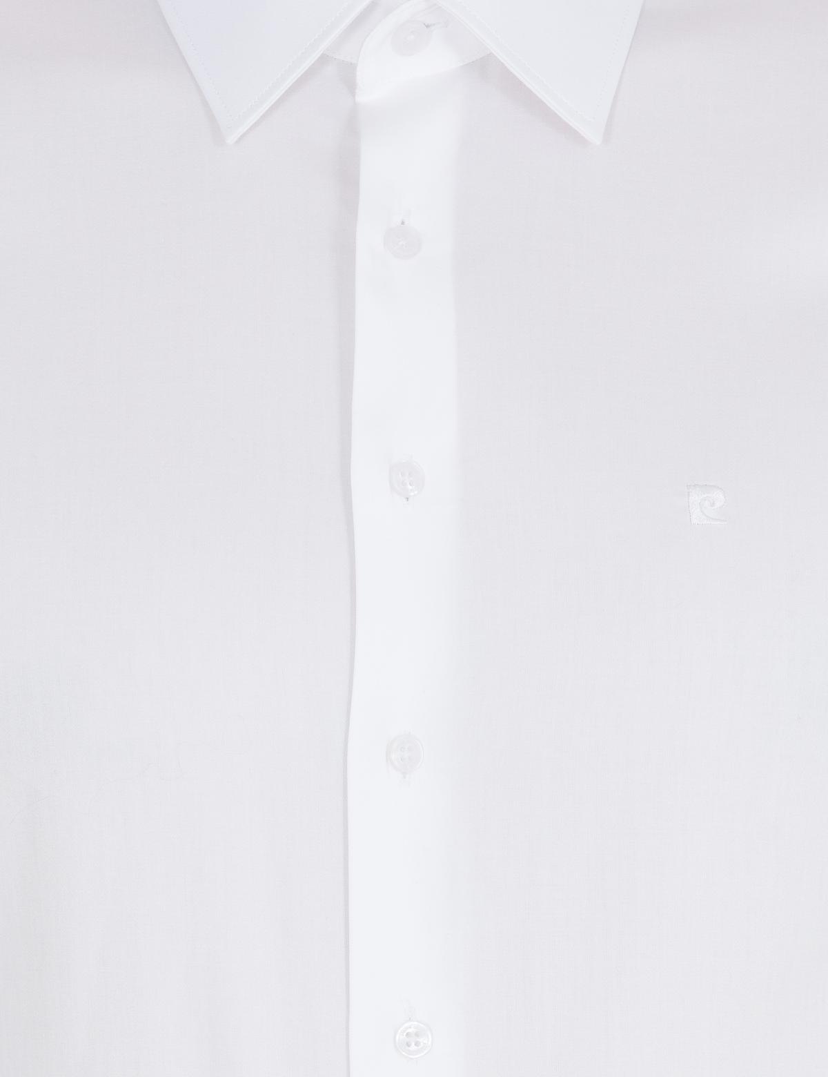 Beyaz Parlak Saten Slim Fit Uzun Kollu Basic Gömlek - 50268201011