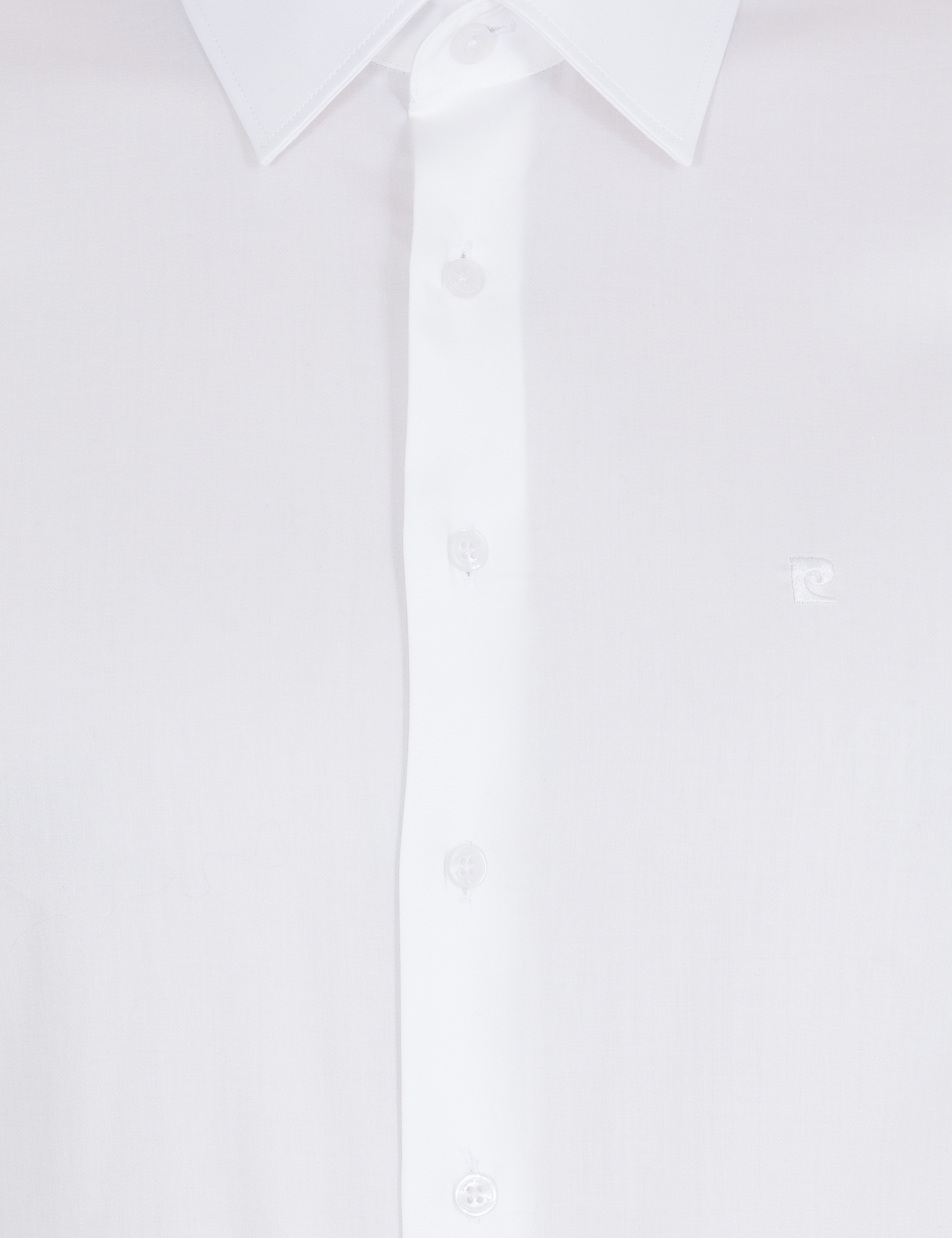 Beyaz %100 Pamuk Parlak Saten Slim Fit Uzun Kollu Basic Gömlek