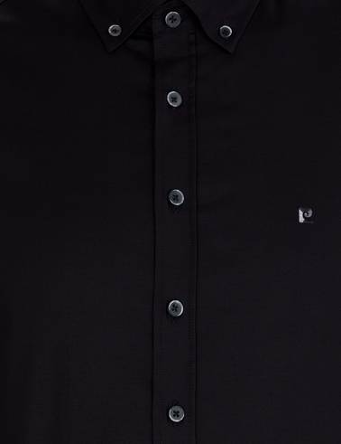 Siyah Slim Fit Uzun Kollu Gömlek
