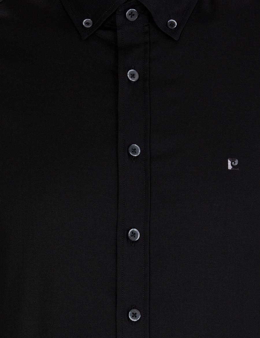 Siyah Slim Fit Uzun Kollu Gömlek