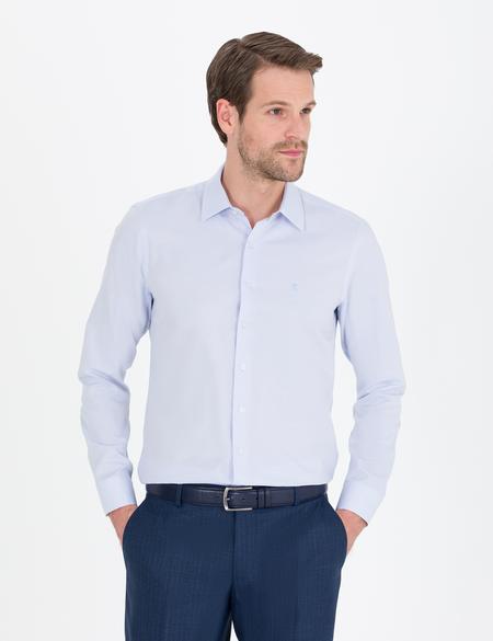 Açık Mavi Slim Fit Uzun Kollu Gömlek - 50269449007