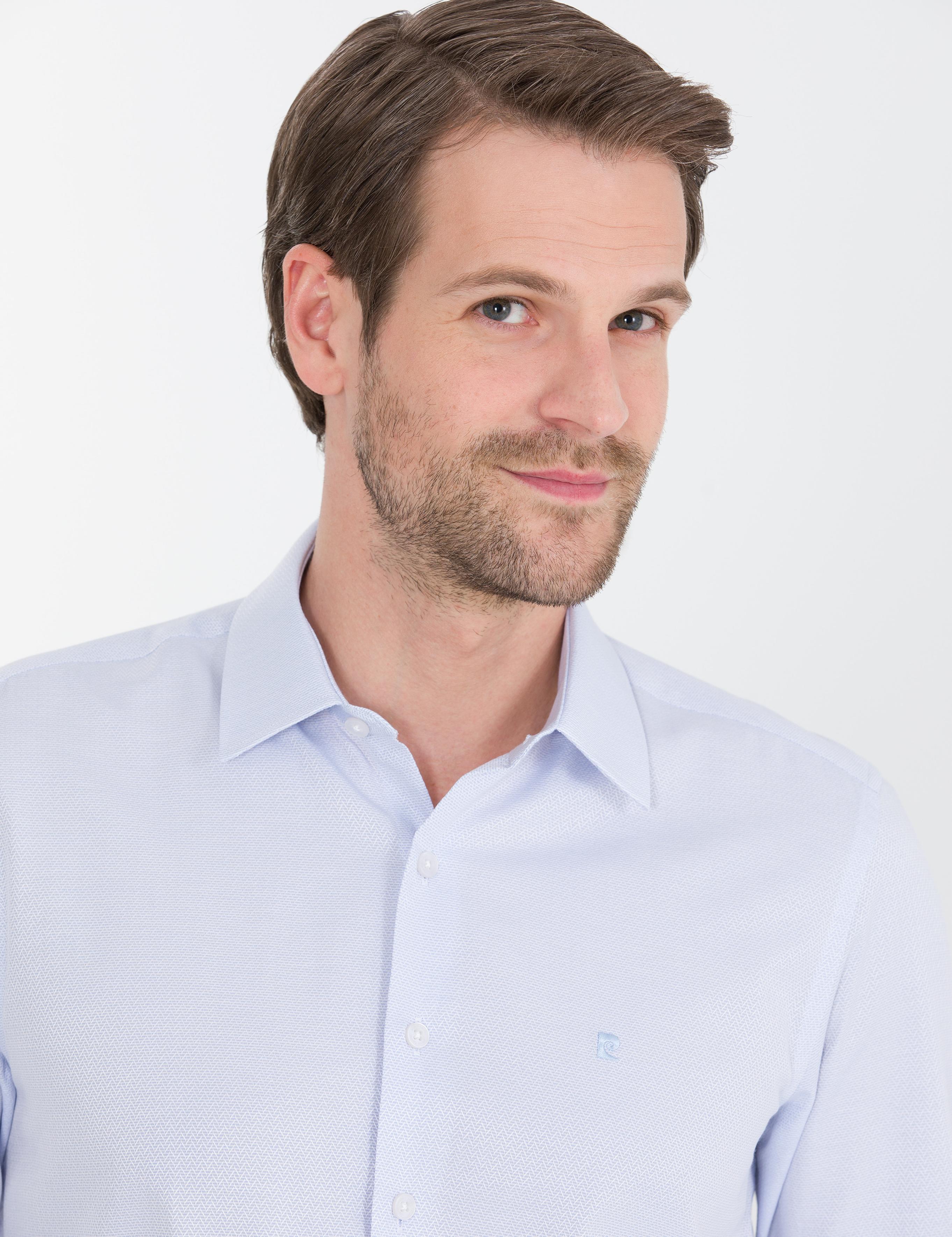 Açık Mavi Slim Fit Uzun Kollu Gömlek