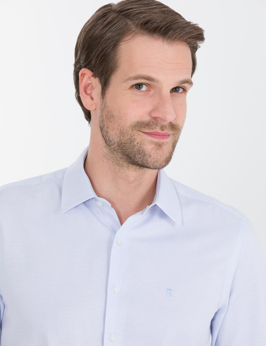 Açık Mavi Slim Fit Uzun Kollu Gömlek