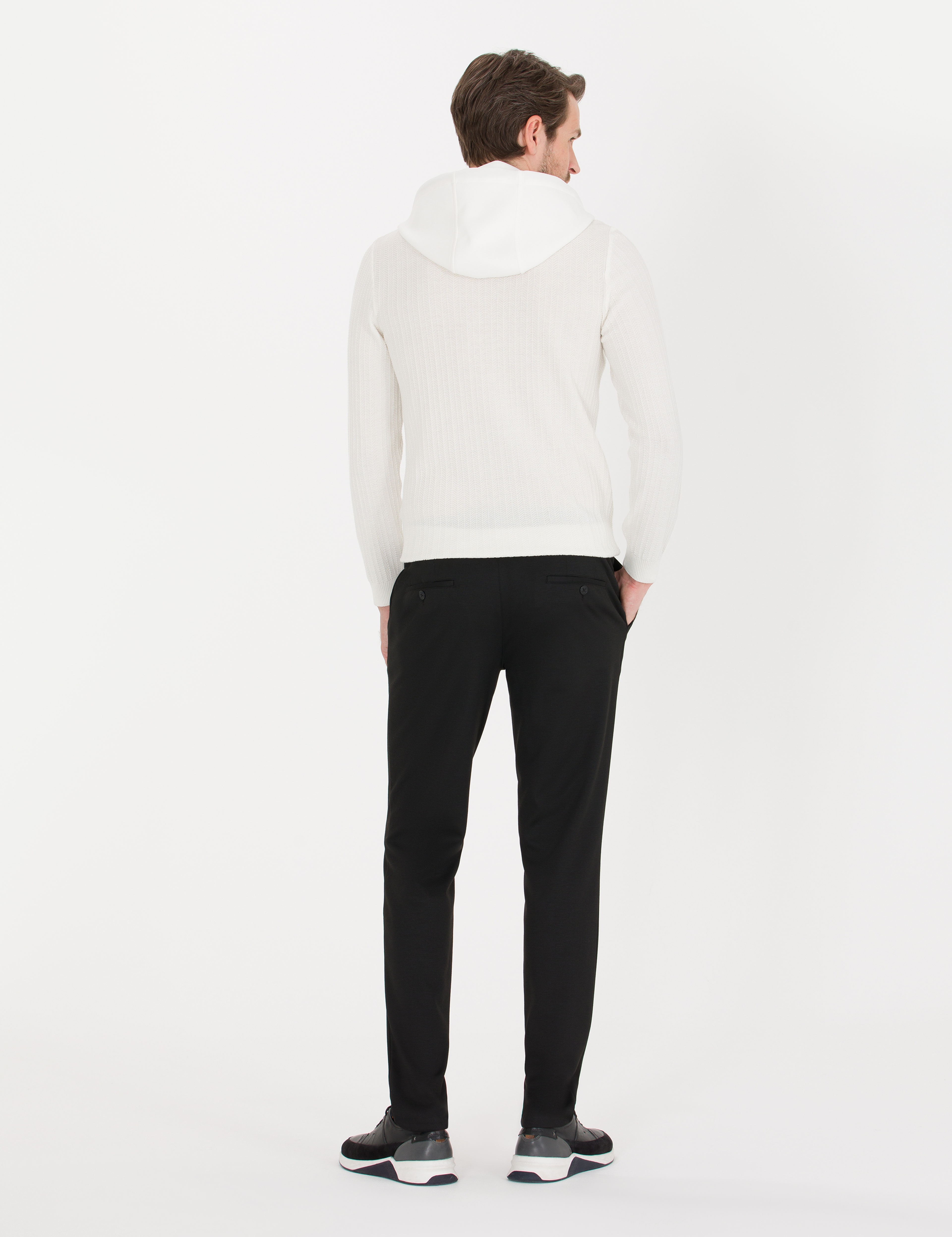 Siyah Ex. Slim Fit Kumaş Pantolon - Image 4