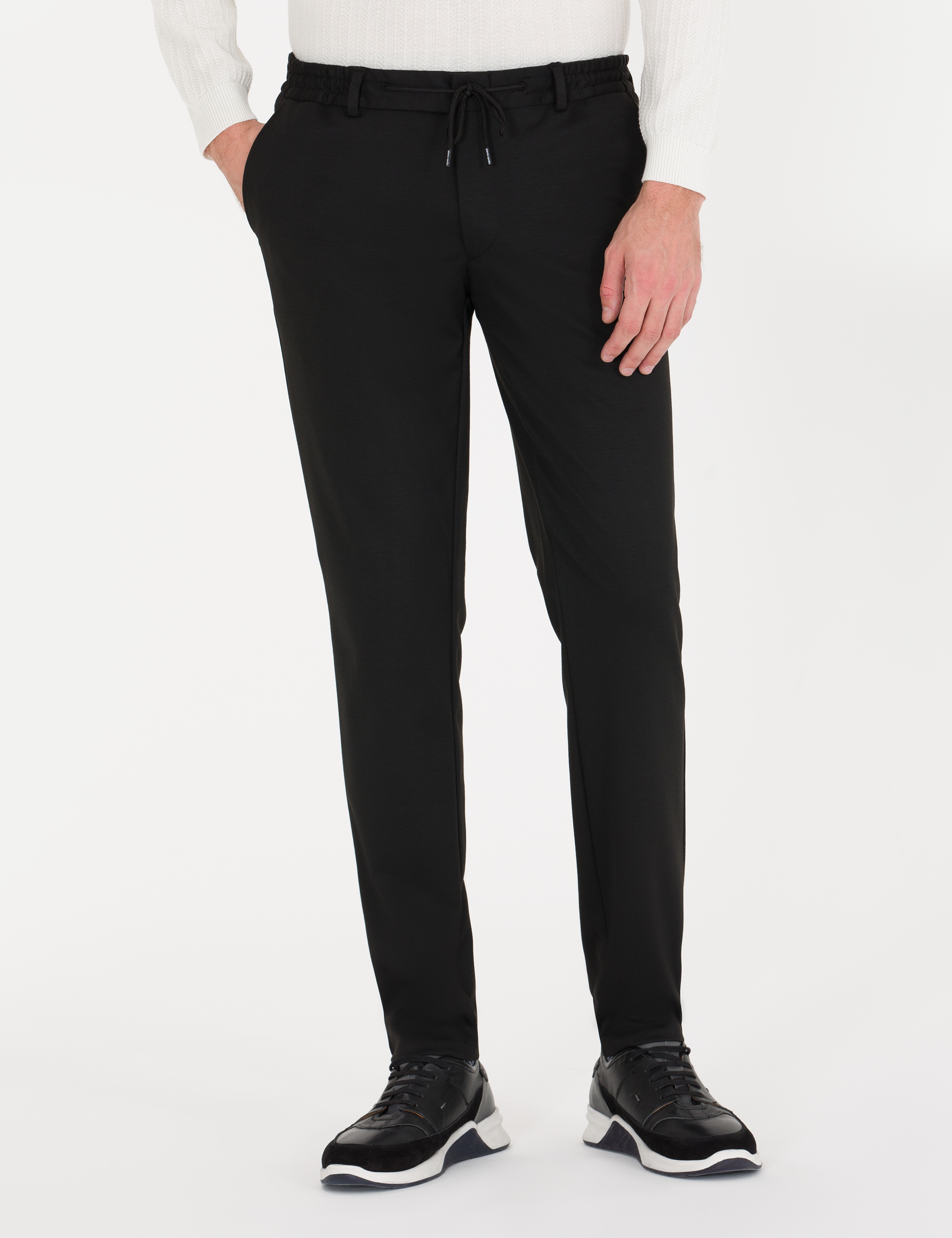 Siyah Ex. Slim Fit Kumaş Pantolon - Image 2