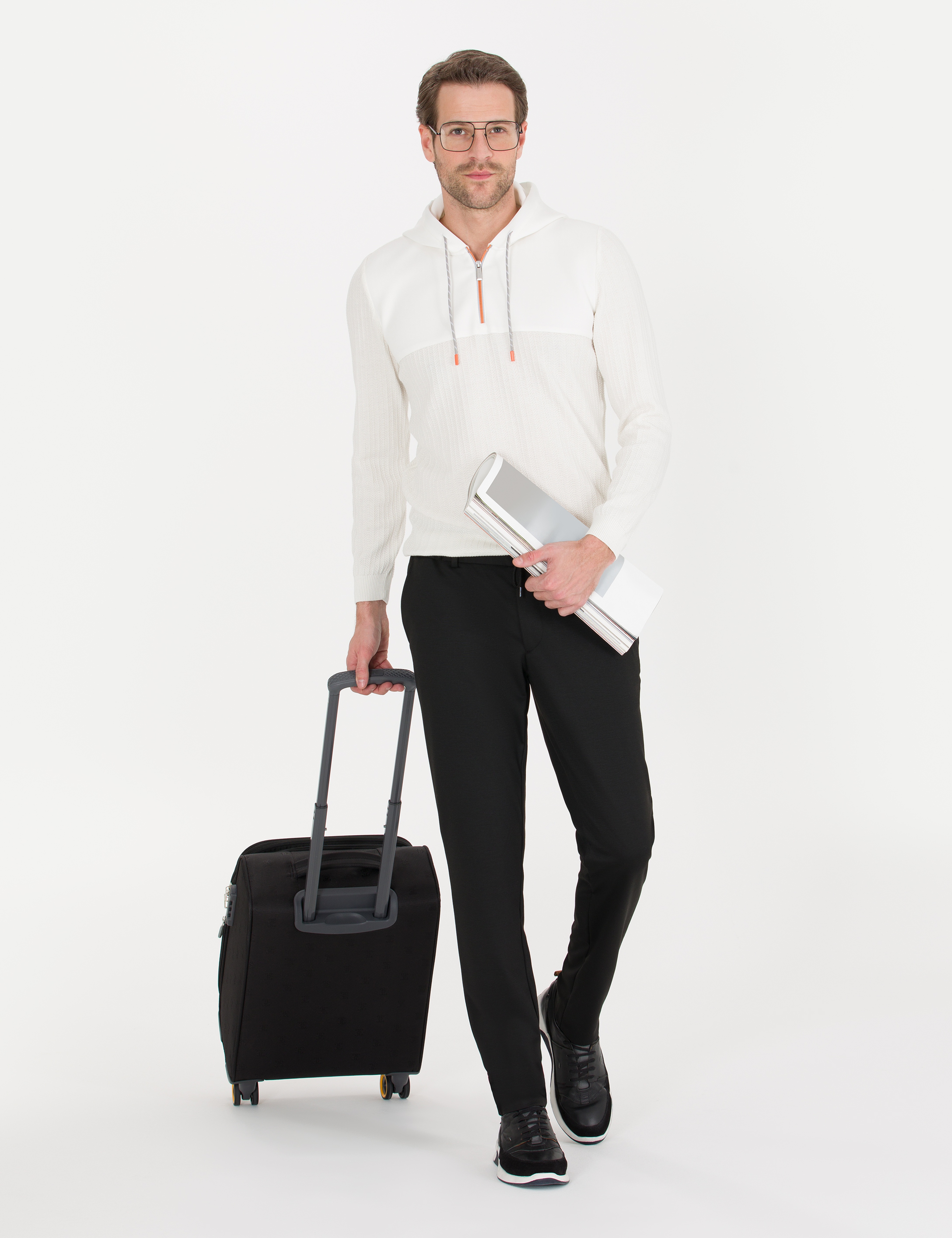 Siyah Ex. Slim Fit Kumaş Pantolon - Image 3