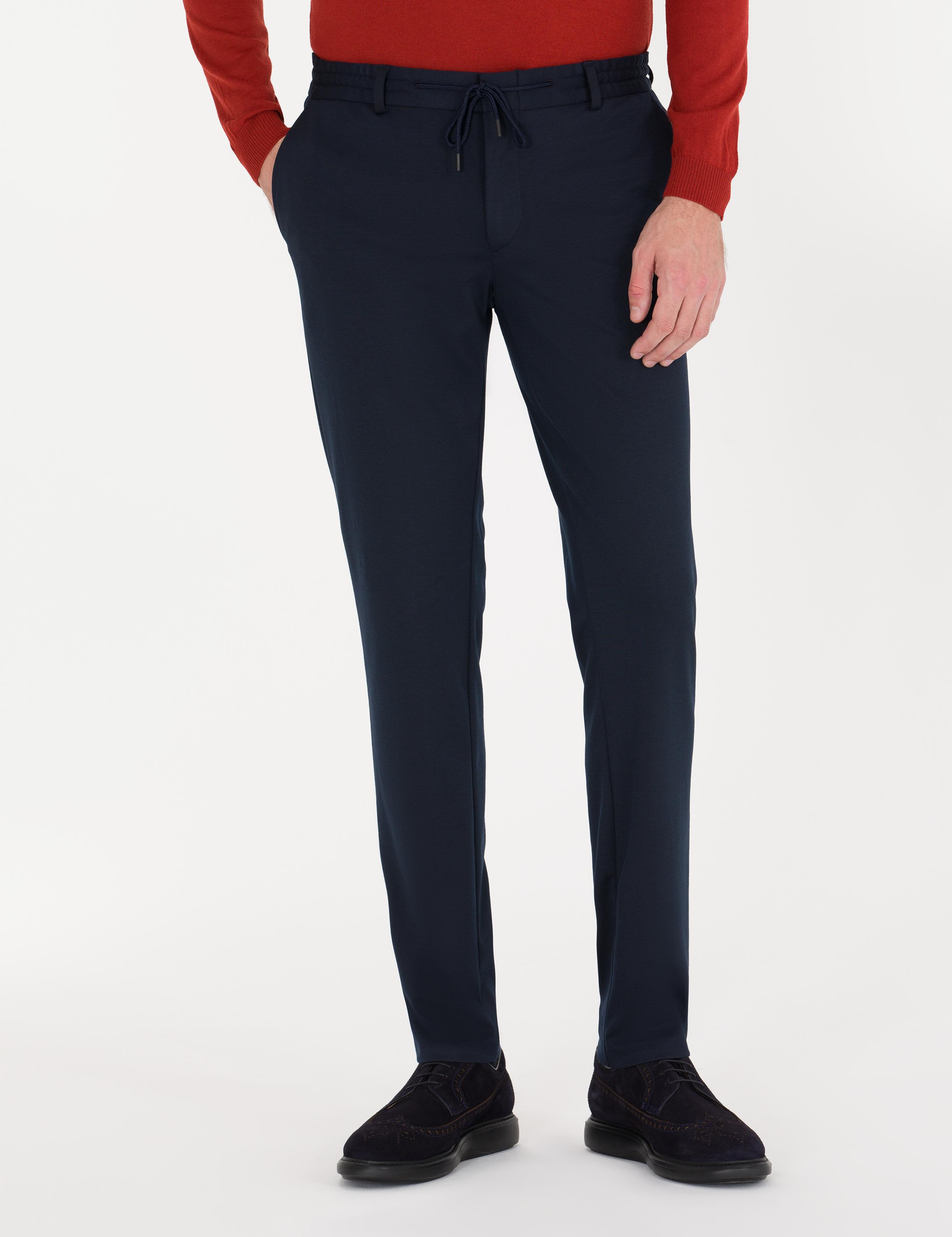 Lacivert Ex. Slim Fit Kumaş Pantolon