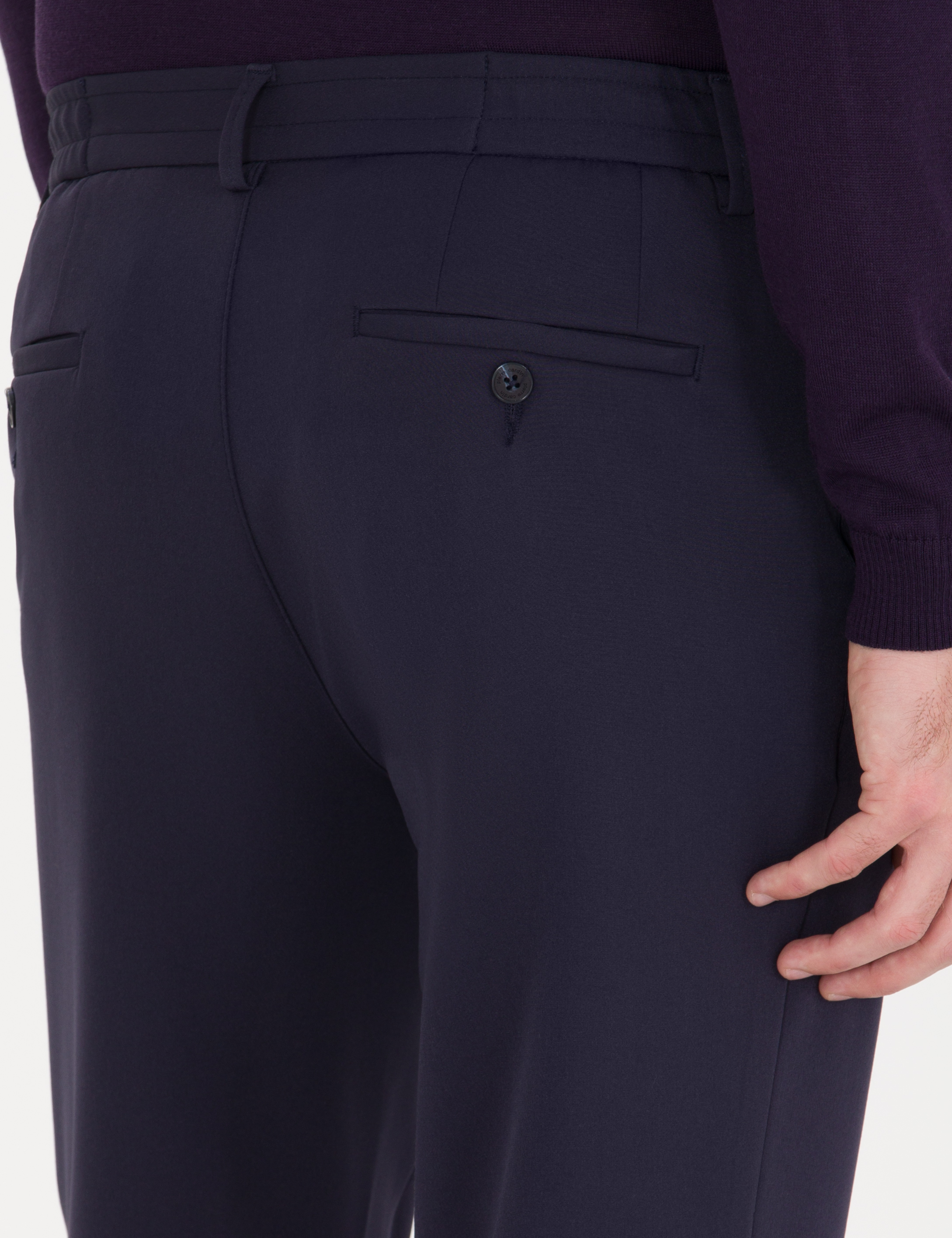 Lacivert Jogger Fit Kumaş Pantolon - Image 7