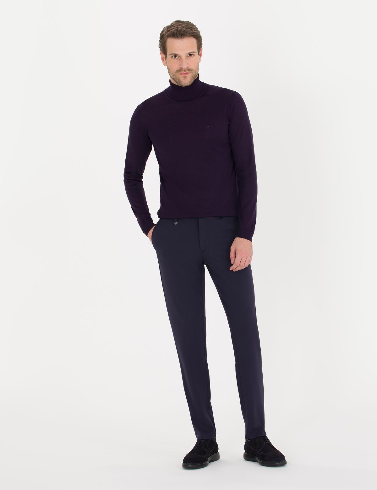 Lacivert Jogger Fit Kumaş Pantolon