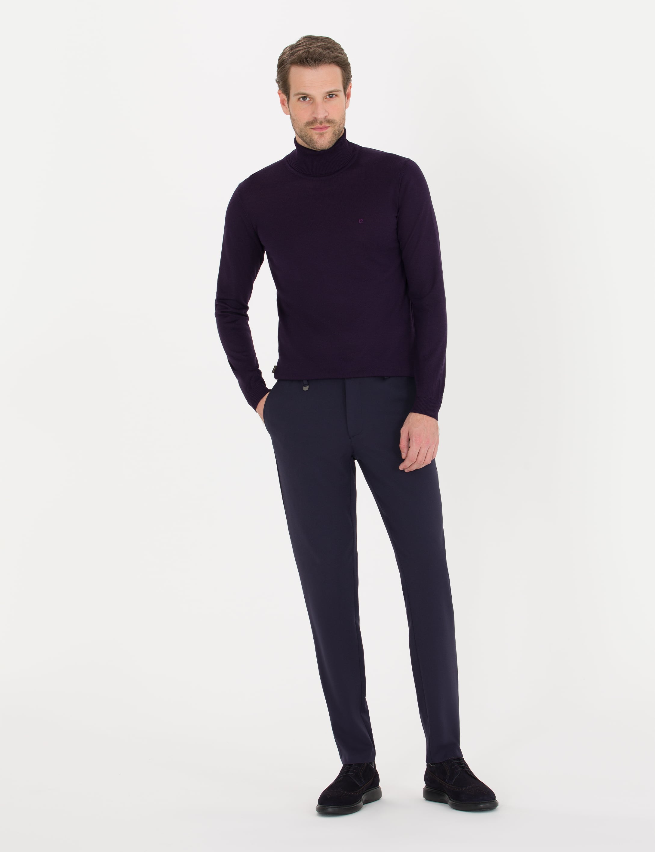 Lacivert Jogger Fit Kumaş Pantolon - Image 1