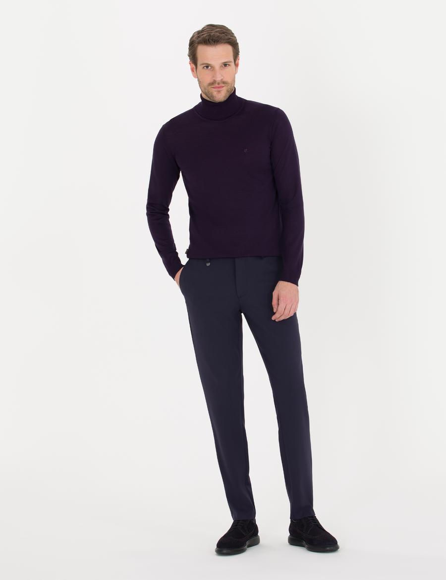 Lacivert Jogger Fit Kumaş Pantolon